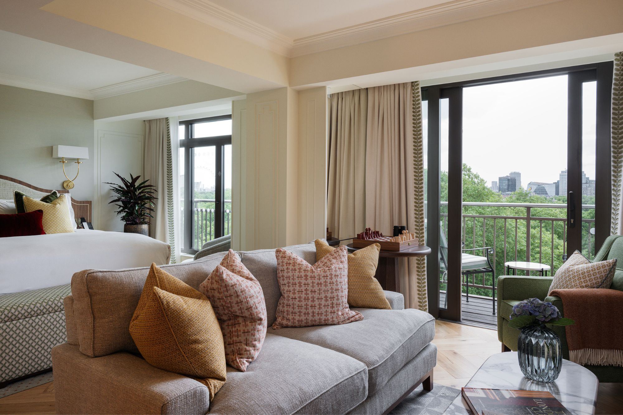 An apartment-style residence living area